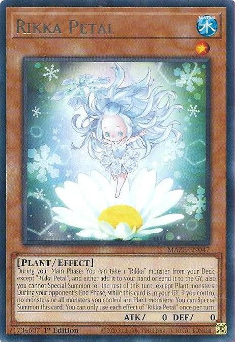 1st Edition, Effect Monster, Maze of Memories, Plant, Rare, Water Rikka Petal [MAZE-EN047] Rare - Trading Card World