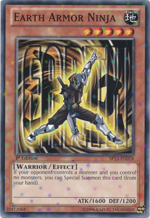 1st Edition, Earth, Effect Monster, Star Pack 2013, Starfoil Rare, Unlimited, Warrior Earth Armor Ninja [SP13-EN018] Starfoil Rare - Trading Card World