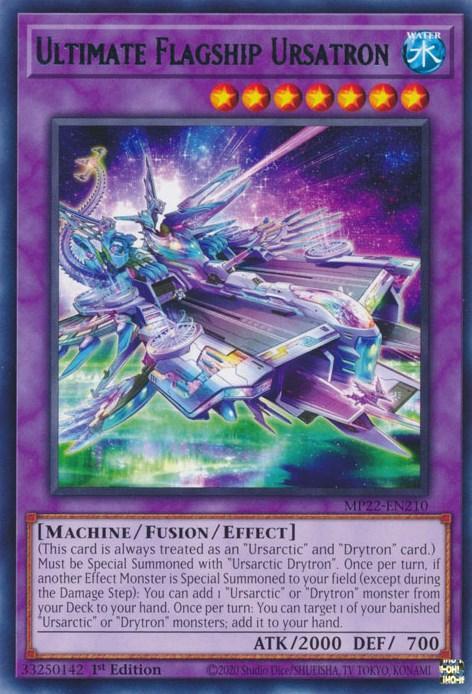 1st Edition, 2022 Tin of the Pharaoh's Gods, Fusion/Effect Monster, Machine, Rare, Water Ultimate Flagship Ursatron [MP22-EN210] Rare - Trading Card World