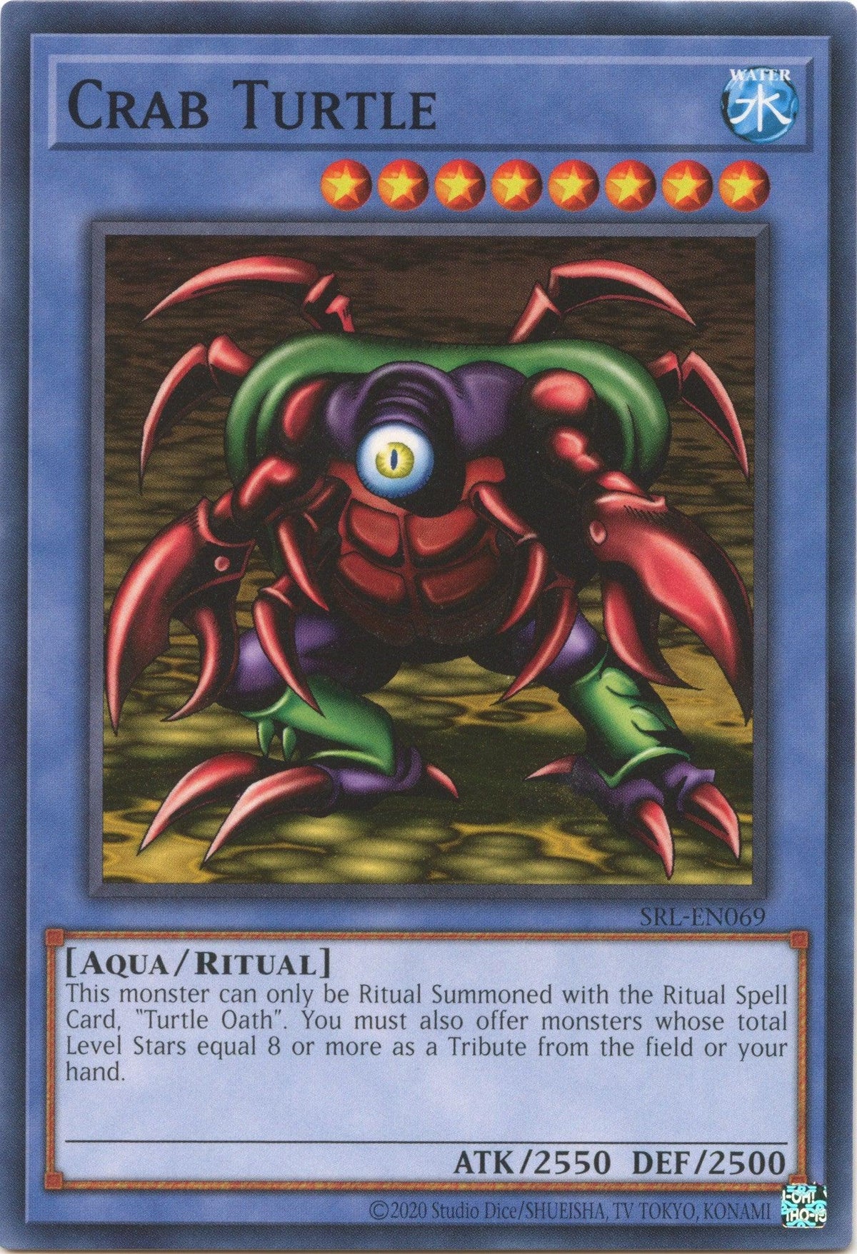 Aqua, Common, Ritual Monster, Spell Ruler (25th Anniversary Edition), Unlimited, Water Crab Turtle (25th Anniversary) [SRL-EN069] Common - Trading Card World