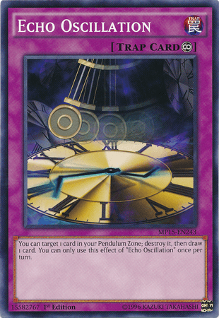 1st Edition, 2015 Mega-Tins Mega Pack, Common, Continuous Trap, Trap Echo Oscillation [MP15-EN243] Common - Trading Card World