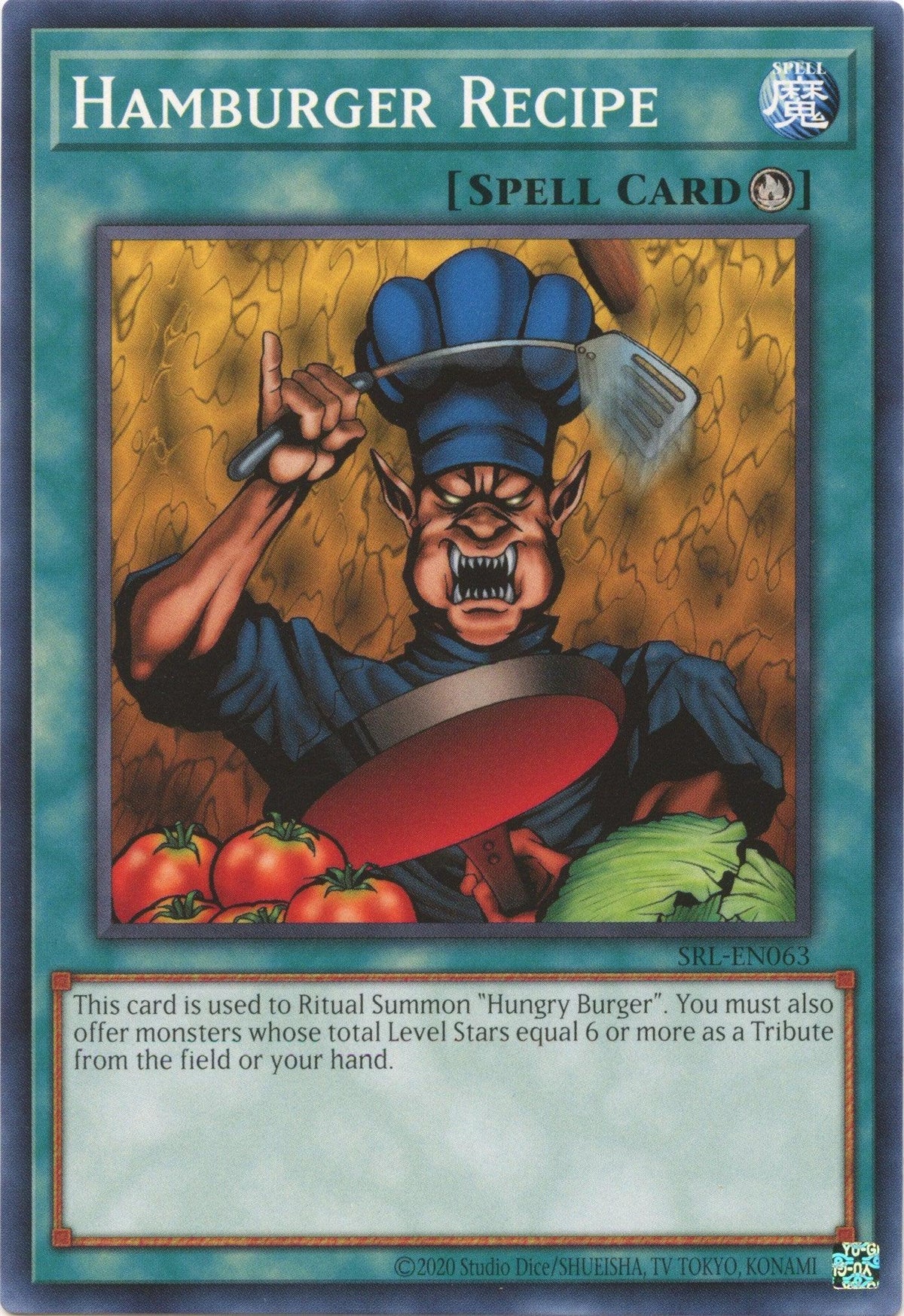 Common, Normal Spell, Spell, Spell Ruler (25th Anniversary Edition), Unlimited Hamburger Recipe (25th Anniversary) [SRL-EN063] Common - Trading Card World