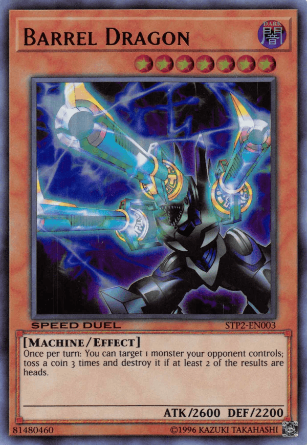 Dark, Effect Monster, Machine, Speed Duel: Tournament Pack 2, Ultra Rare, Unlimited Barrel Dragon [STP2-EN003] Ultra Rare - Trading Card World