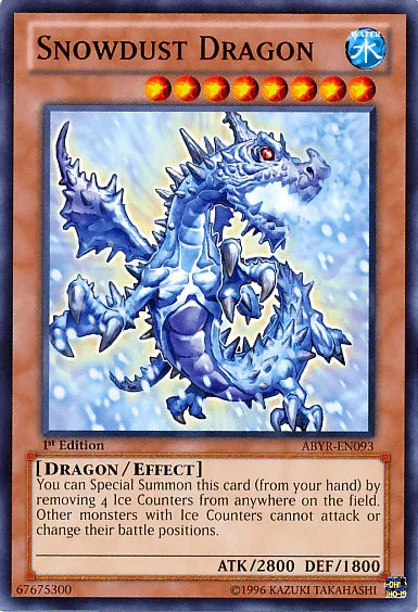 1st Edition, Abyss Rising, Common, Dragon, Effect Monster, Unlimited, Water Snowdust Dragon [ABYR-EN093] Common - Trading Card World
