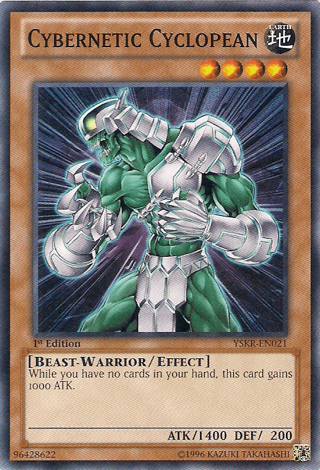 1st Edition, Beast-Warrior, Common, Earth, Effect Monster, Starter Deck: Kaiba Reloaded, Unlimited Cybernetic Cyclopean [YSKR-EN021] Common - Trading Card World