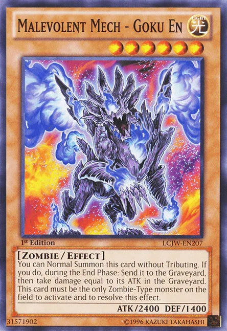 1st Edition, Common, Effect Monster, Legendary Collection 4: Joey's World, Light, Zombie Malevolent Mech - Goku En [LCJW-EN207] Common - Trading Card World