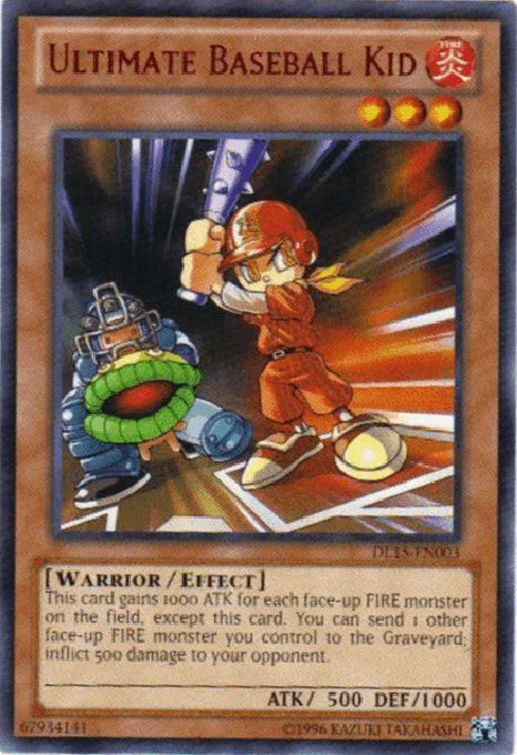 Duelist League Promo, Effect Monster, Fire, Rare, Unlimited, Warrior Ultimate Baseball Kid (Red) [DL15-EN003] Rare - Trading Card World
