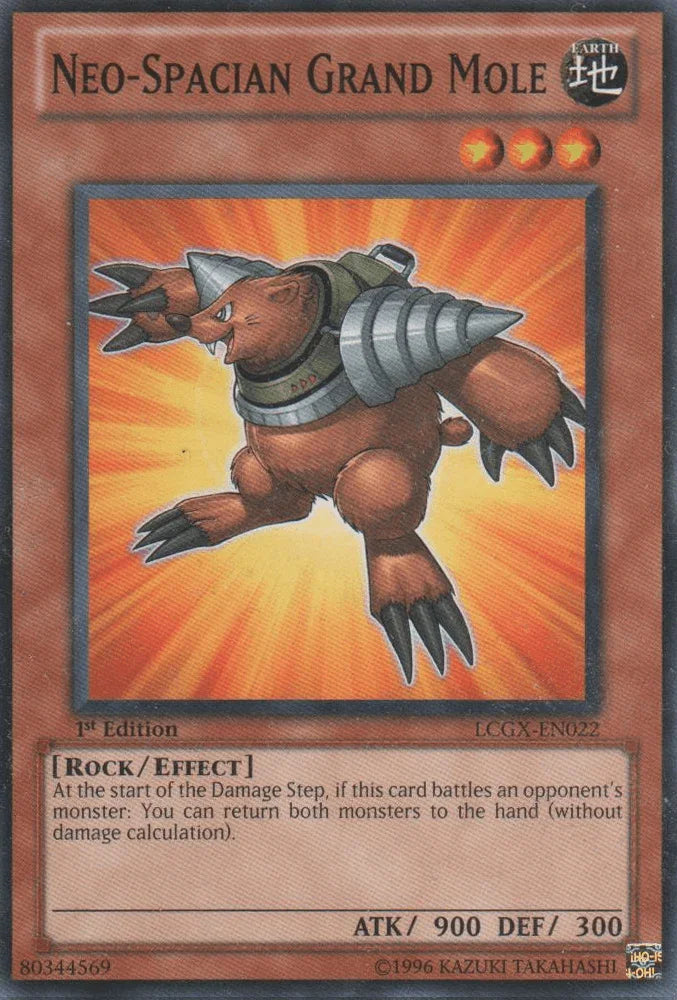 1st Edition, Common, Earth, Effect Monster, Legendary Collection 2, Rock, Unlimited Neo-Spacian Grand Mole [LCGX-EN022] Common - Trading Card World