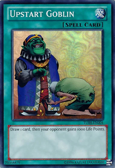 Normal Spell, Spell, Super Rare, Turbo Pack: Booster Eight, Unlimited Upstart Goblin [TU08-EN004] Super Rare - Trading Card World