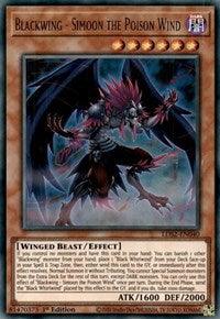 1st Edition, Dark, Effect Monster, Legendary Duelists: Season 2, Ultra Rare, Winged Beast Blackwing - Simoon the Poison Wind [LDS2-EN040] Ultra Rare - Trading Card World