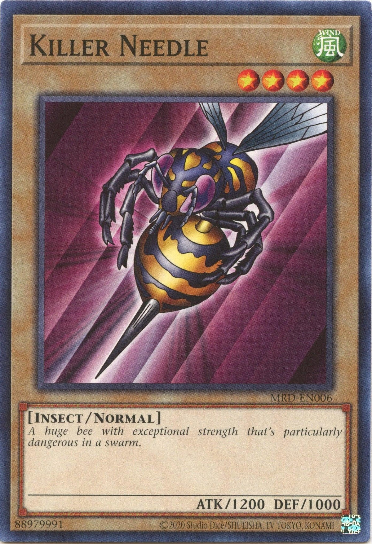 Common, Insect, Metal Raiders (25th Anniversary Edition), Normal Monster, Unlimited, Wind Killer Needle (25th Anniversary) [MRD-EN006] Common - Trading Card World