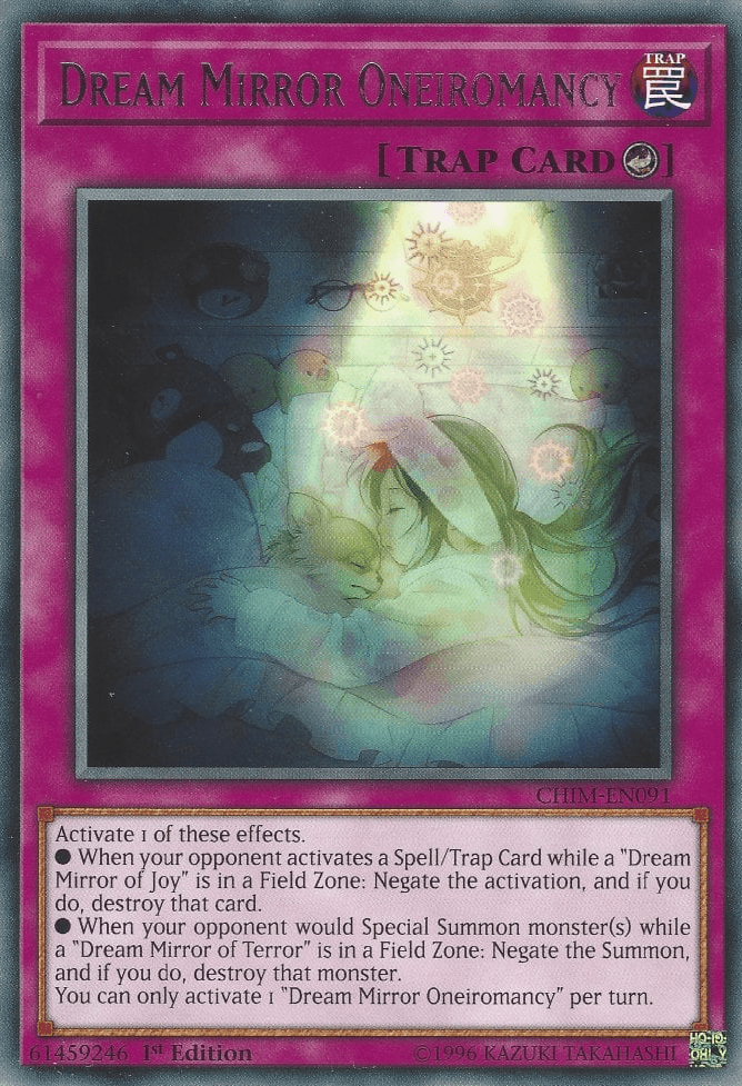 1st Edition, Chaos Impact, Counter Trap, Rare, Trap, Unlimited Dream Mirror Oneiromancy [CHIM-EN091] Rare - Trading Card World