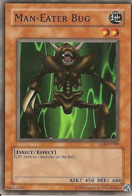Earth, Effect Monster, Insect, Super Rare, The Legend of Blue Eyes White Dragon, Unlimited Man-Eater Bug [LOB-EN108] Super Rare - Trading Card World