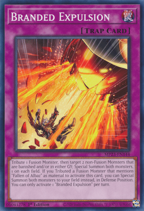 1st Edition, Common, Dueling Heroes Collectors Tin - Mega Pack (25th Anniversary Edition), Normal Trap, Trap Branded Expulsion [MP23-EN144] Common - Trading Card World