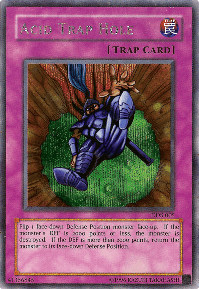 Normal Trap, Secret Rare, Trap, Unlimited, Video Game Promotional Cards Acid Trap Hole (Dark Duel Stories) [DDS-005] Secret Rare - Trading Card World