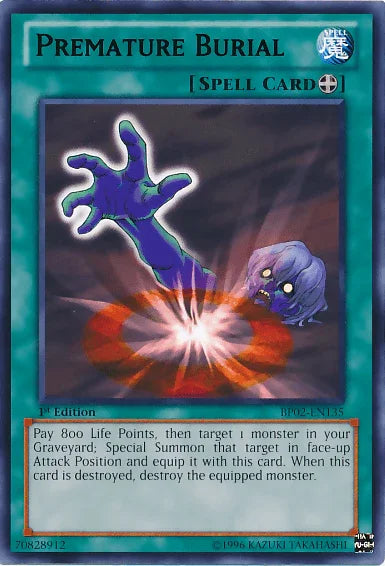 1st Edition, Battle Pack 2: War of the Giants, Equip Spell, Mosaic Rare, Spell, Unlimited Premature Burial [BP02-EN135] Mosaic Rare - Trading Card World