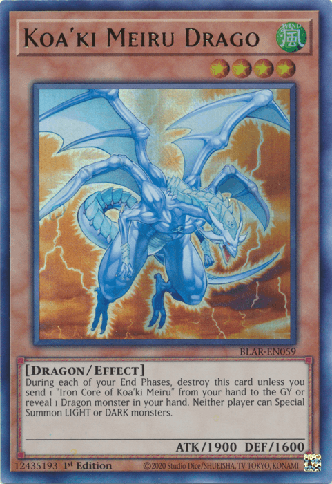 1st Edition, Battles of Legend: Armageddon, Dragon, Effect Monster, Ultra Rare, Wind Koa'ki Meiru Drago [BLAR-EN059] Ultra Rare - Trading Card World