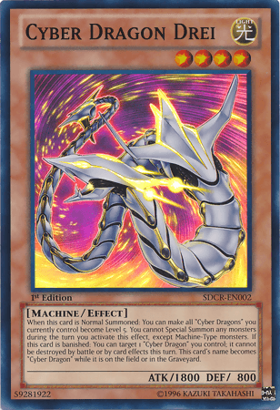 1st Edition, Effect Monster, Light, Machine, Structure Deck: Cyber Dragon Revolution, Super Rare, Unlimited Cyber Dragon Drei [SDCR-EN002] Super Rare - Trading Card World