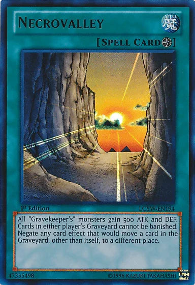 1st Edition, Field Spell, Legendary Collection 3: Yugi's World, Spell, Ultra Rare, Unlimited Necrovalley [LCYW-EN194] Ultra Rare - Trading Card World