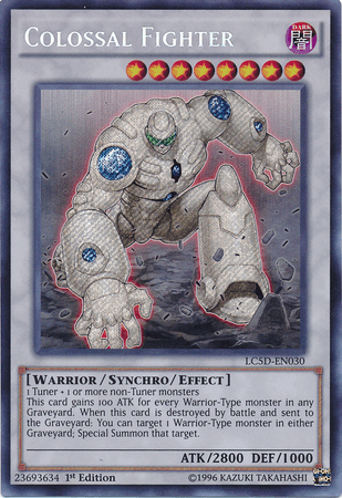 1st Edition, Dark, Legendary Collection 5D's, Secret Rare, Synchro/Effect Monster, Warrior Colossal Fighter [LC5D-EN030] Secret Rare - Trading Card World