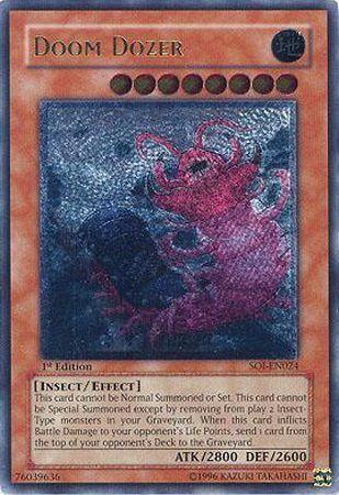 1st Edition, Earth, Effect Monster, Insect, Shadow of Infinity, Ultimate Rare, Unlimited Doom Dozer (UTR) [SOI-EN024] Ultimate Rare - Trading Card World