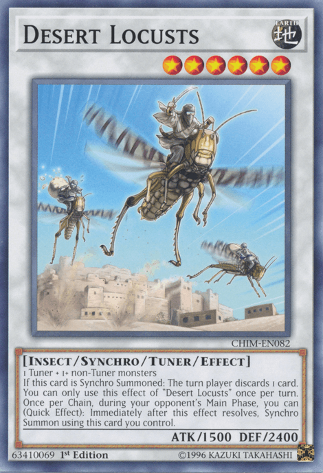 1st Edition, Chaos Impact, Common, Earth, Insect, Synchro/Tuner/Effect Monster, Unlimited Desert Locusts [CHIM-EN082] Common - Trading Card World