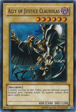Dark, Hidden Arsenal, Limited, Machine, Normal Monster, Super Rare, Unlimited Ally of Justice Clausolas [HA01-EN014] Super Rare - Trading Card World