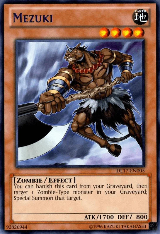 Duelist League Promo, Earth, Effect Monster, Rare, Unlimited, Zombie Mezuki (Purple) [DL17-EN005] Rare - Trading Card World