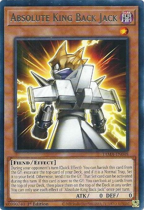 1st Edition, Dark, Effect Monster, Fiend, Rare, Tactical Masters Absolute King Back Jack [TAMA-EN048] Rare - Trading Card World