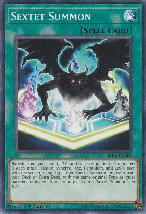 1st Edition, Common, Normal Spell, Rising Rampage, Spell, Unlimited Sextet Summon [RIRA-EN066] Common - Trading Card World