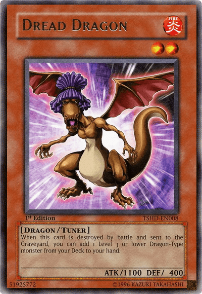 1st Edition, Dragon, Fire, Rare, The Shining Darkness, Tuner Monster, Unlimited Dread Dragon [TSHD-EN008] Rare - Trading Card World