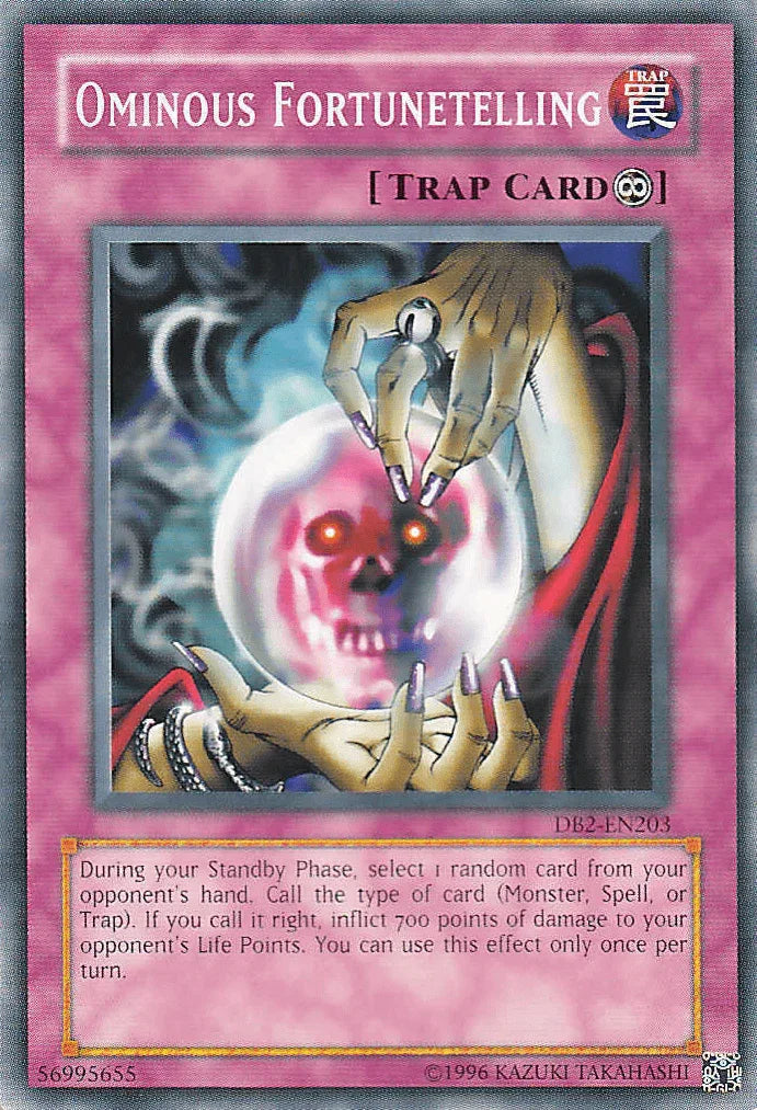 Common, Continuous Trap, Dark Beginning 2, Trap, Unlimited Ominous Fortunetelling [DB2-EN203] Common - Trading Card World