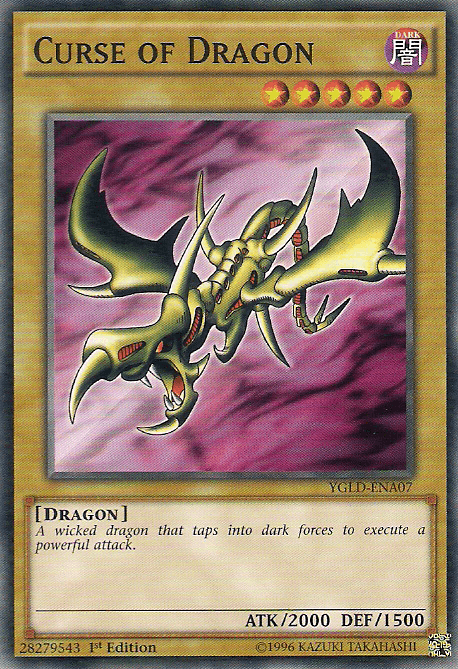 1st Edition, Common, Dark, Dragon, King of Games: Yugi's Legendary Decks, Normal Monster, Unlimited Curse of Dragon [YGLD-ENA07] Common - Trading Card World