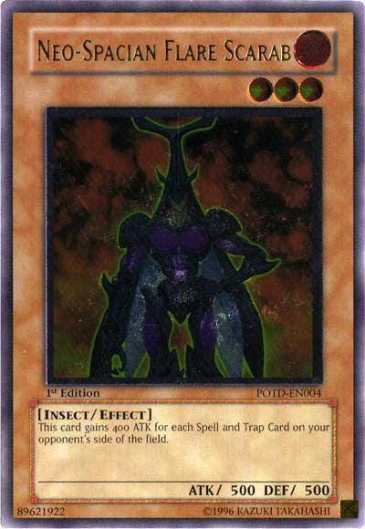 1st Edition, Effect Monster, Fire, Insect, Power of the Duelist, Ultimate Rare, Unlimited Neo-Spacian Flare Scarab [POTD-EN004] Ultimate Rare - Trading Card World