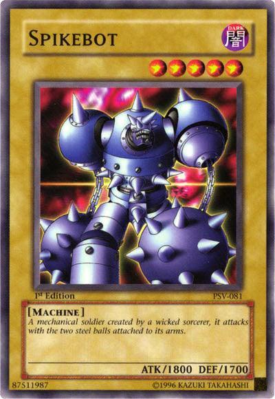 1st Edition, Common, Dark, Machine, Normal Monster, Pharaoh's Servant, Unlimited Spikebot [PSV-081] Common - Trading Card World