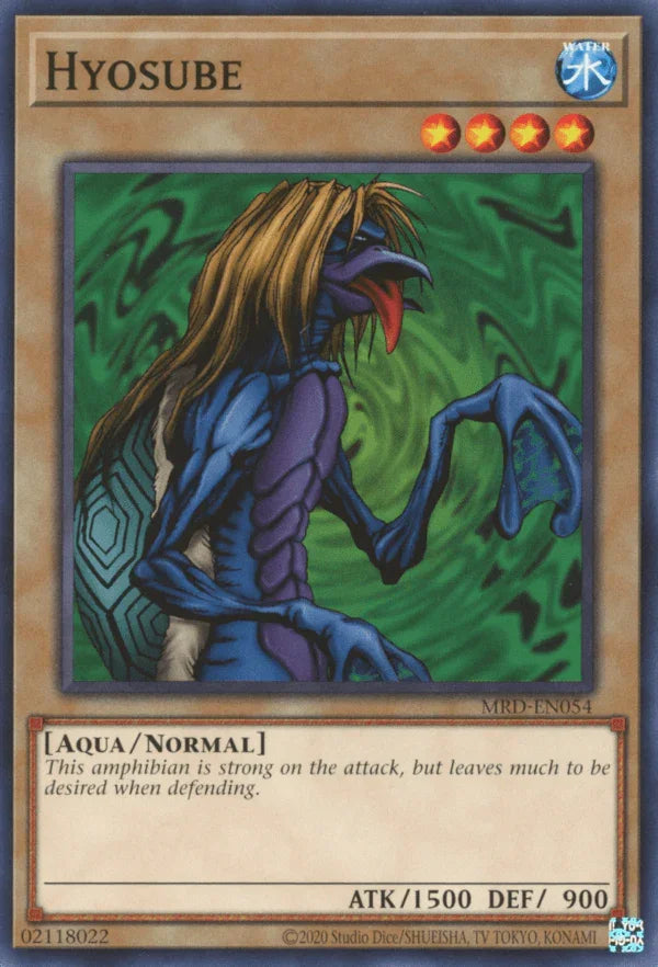 Aqua, Common, Metal Raiders, Normal Monster, Unlimited, Water Hyosube [MRD-EN054] Common - Trading Card World