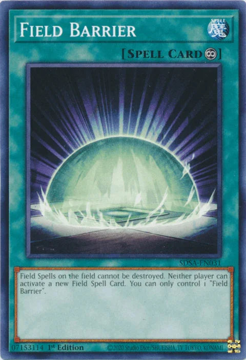 1st Edition, Common, Continuous Spell, Spell, Structure Deck: Sacred Beasts Field Barrier [SDSA-EN031] Common - Trading Card World