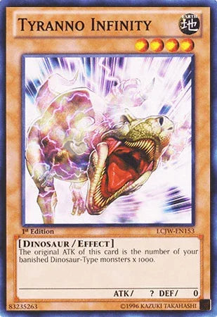 1st Edition, Common, Dinosaur, Earth, Effect Monster, Legendary Collection 4: Joey's World Tyranno Infinity [LCJW-EN153] Common - Trading Card World