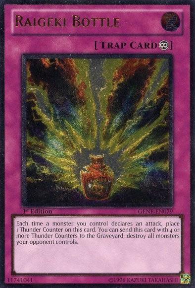 1st Edition, Continuous Trap, Generation Force, Trap, Ultimate Rare, Unlimited Raigeki Bottle [GENF-EN079] Ultimate Rare - Trading Card World