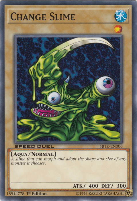 1st Edition, Aqua, Common, Normal Monster, Speed Duel: Trials of the Kingdom, Water Change Slime [SBTK-EN006] Common - Trading Card World