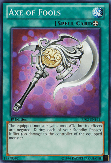 1st Edition, Battle Pack 2: War of the Giants, Common, Equip Spell, Spell, Unlimited Axe of Fools [BP02-EN161] Common - Trading Card World