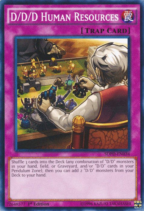 1st Edition, Common, Normal Trap, Structure Deck: Pendulum Domination, Trap D/D/D Human Resources [SDPD-EN034] Common - Trading Card World