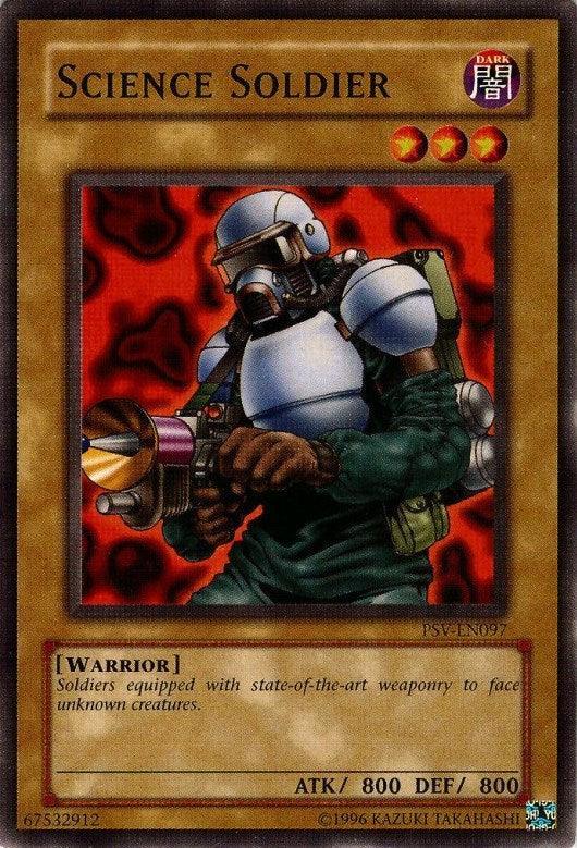 Common, Dark, Normal Monster, Pharaoh's Servant, Unlimited, Warrior Science Soldier [PSV-EN097] Common - Trading Card World