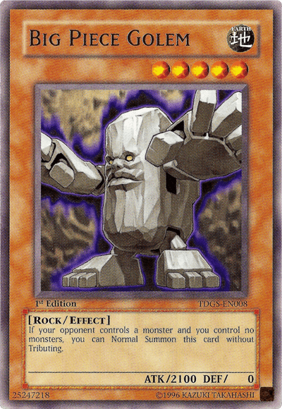 1st Edition, Earth, Effect Monster, Rare, Rock, The Duelist Genesis, Unlimited Big Piece Golem [TDGS-EN008] Rare - Trading Card World