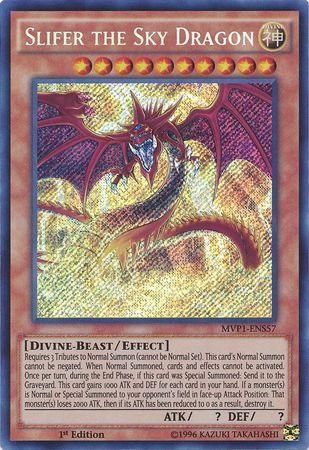 1st Edition, Divine, Divine-Beast, Effect Monster, Secret Rare, The Dark Side of Dimensions Movie Pack: Secret Edition Slifer the Sky Dragon [MVP1-ENS57] Secret Rare - Trading Card World