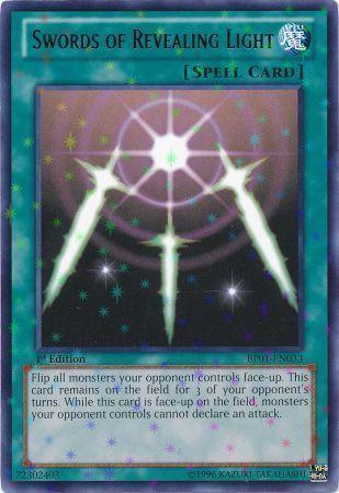 1st Edition, Battle Pack: Epic Dawn, Normal Spell, Spell, Starfoil Rare, Unlimited Swords of Revealing Light [BP01-EN033] Starfoil Rare - Trading Card World