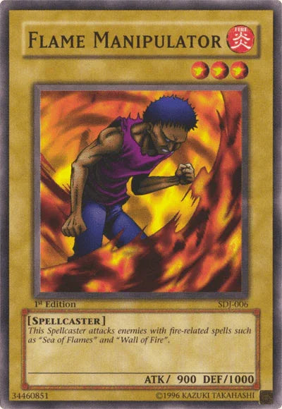 1st Edition, Common, Fire, Normal Monster, Spellcaster, Starter Deck: Joey, Unlimited Flame Manipulator [SDJ-006] Common - Trading Card World