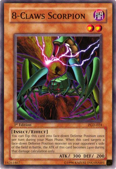 1st Edition, Common, Dark, Effect Monster, Insect, Pharaonic Guardian, Unlimited 8-Claws Scorpion [PGD-024] Common - Trading Card World