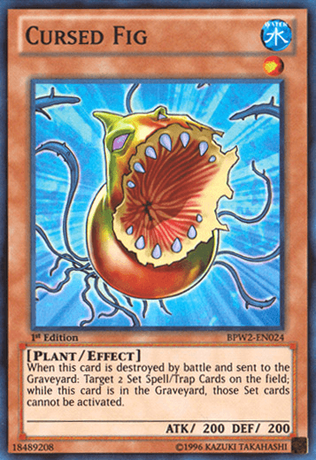1st Edition, Battle Pack 2: War of the Giants - Round 2, Effect Monster, Plant, Super Rare, Water Cursed Fig [BPW2-EN024] Super Rare - Trading Card World