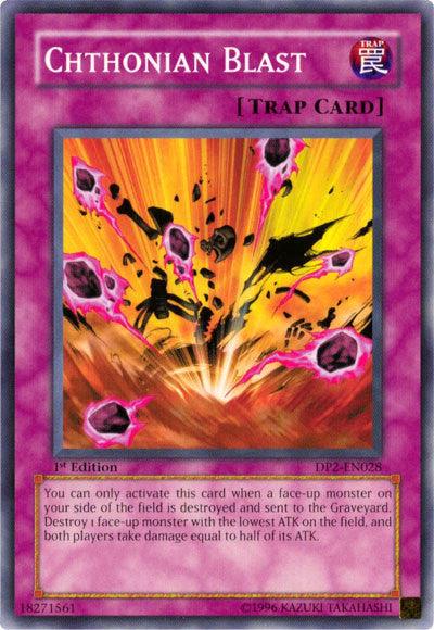 1st Edition, Common, Duelist Pack 2: Chazz Princeton, Normal Trap, Trap, Unlimited Chthonian Blast [DP2-EN028] Common - Trading Card World